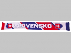 Slovensko, pletený šál, Rozmery: 130x18 cm, Materiál: 100% akryl 